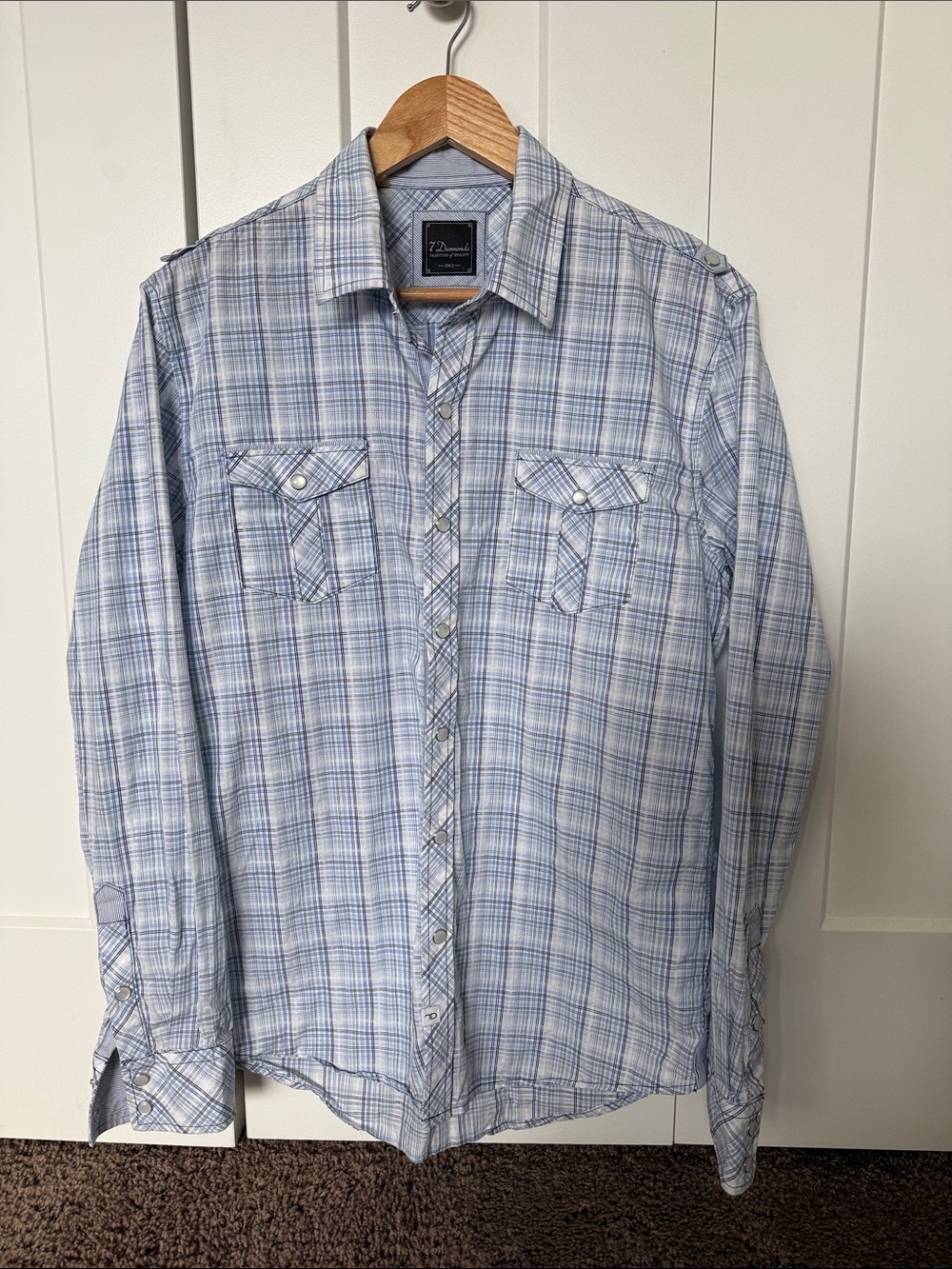 7 Diamonds | Shirts | Men's Plaid Button-Down Shirt